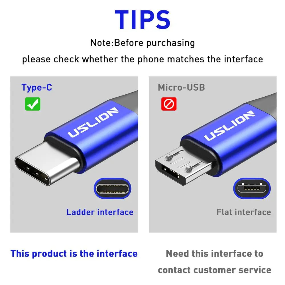 USB-type c charging cable for devices