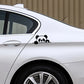 Panda car sticker