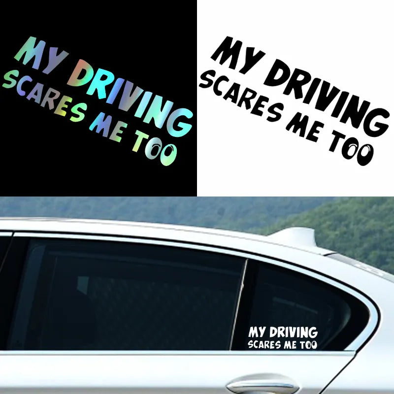 My driving scares me to sticker